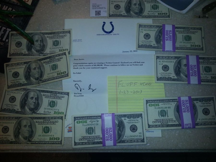 Jim Irsay Mailed A Fan $8,500 In Cash For Predicting The Score Of The AFC Championship