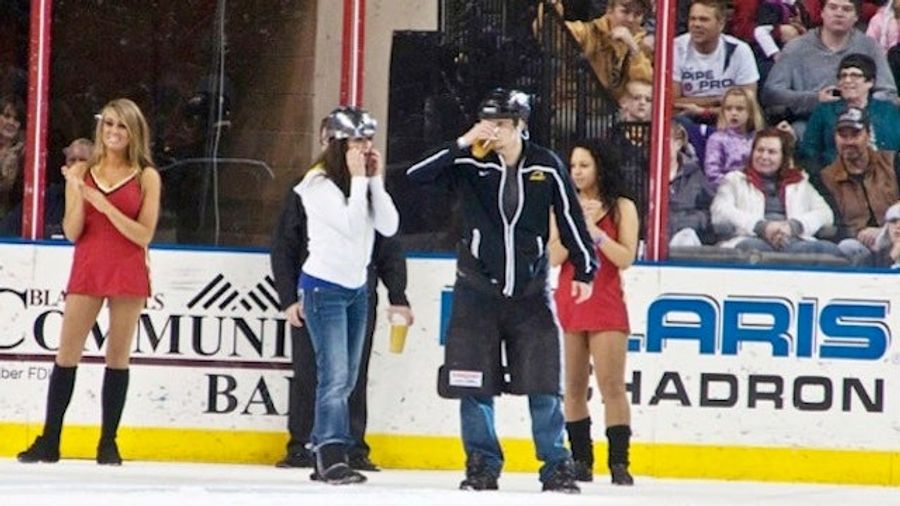 Minor League Hockey Team's Beer-Chugging Intermission Show Results In Fans Puking On The Ice