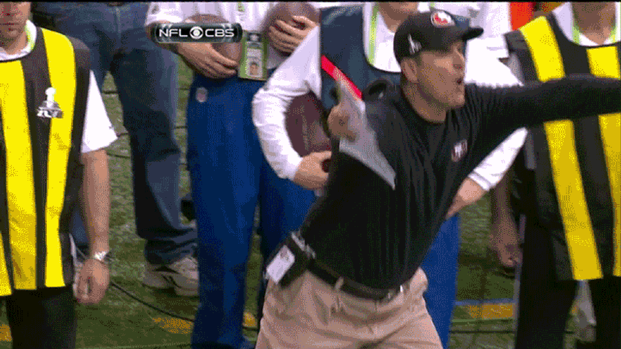 Jim Harbaugh Tantrum GIF: Version 2,745