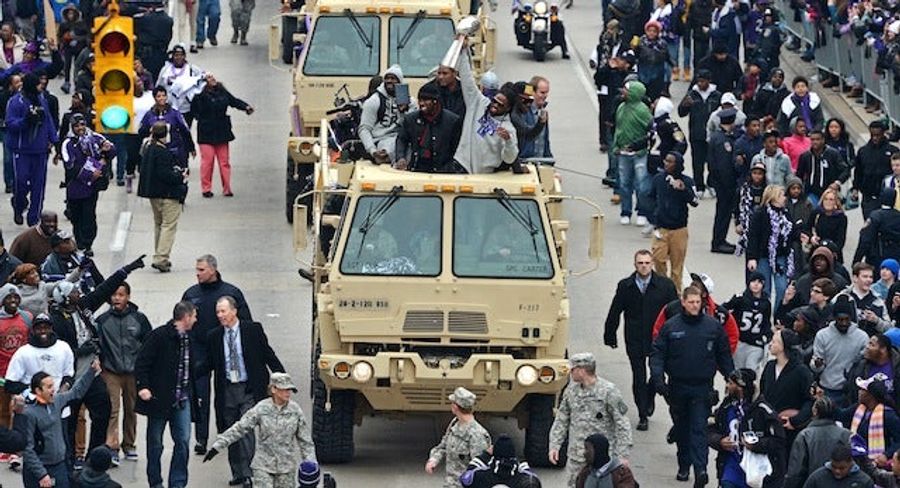 Ray Rice Fell Off A Parade Float