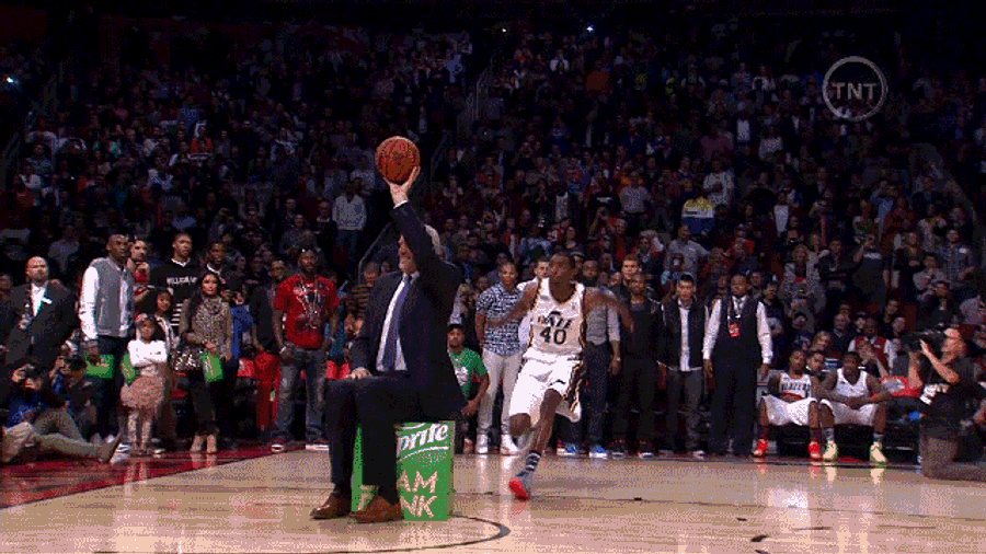GIF: Jeremy Evans's First Dunk