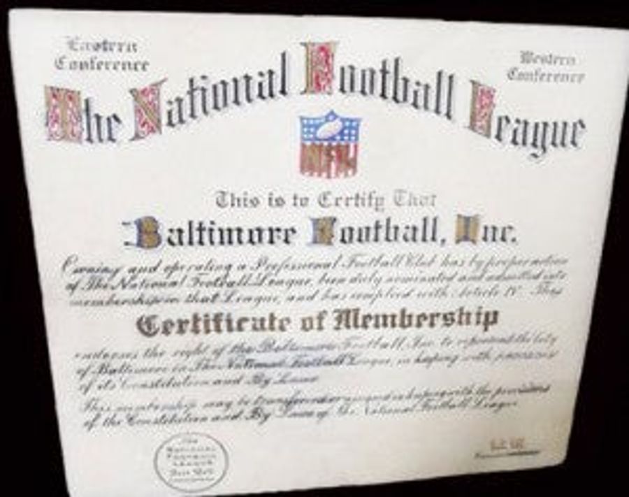 Original Baltimore Colts Charter Found In Garbage, Refurbished