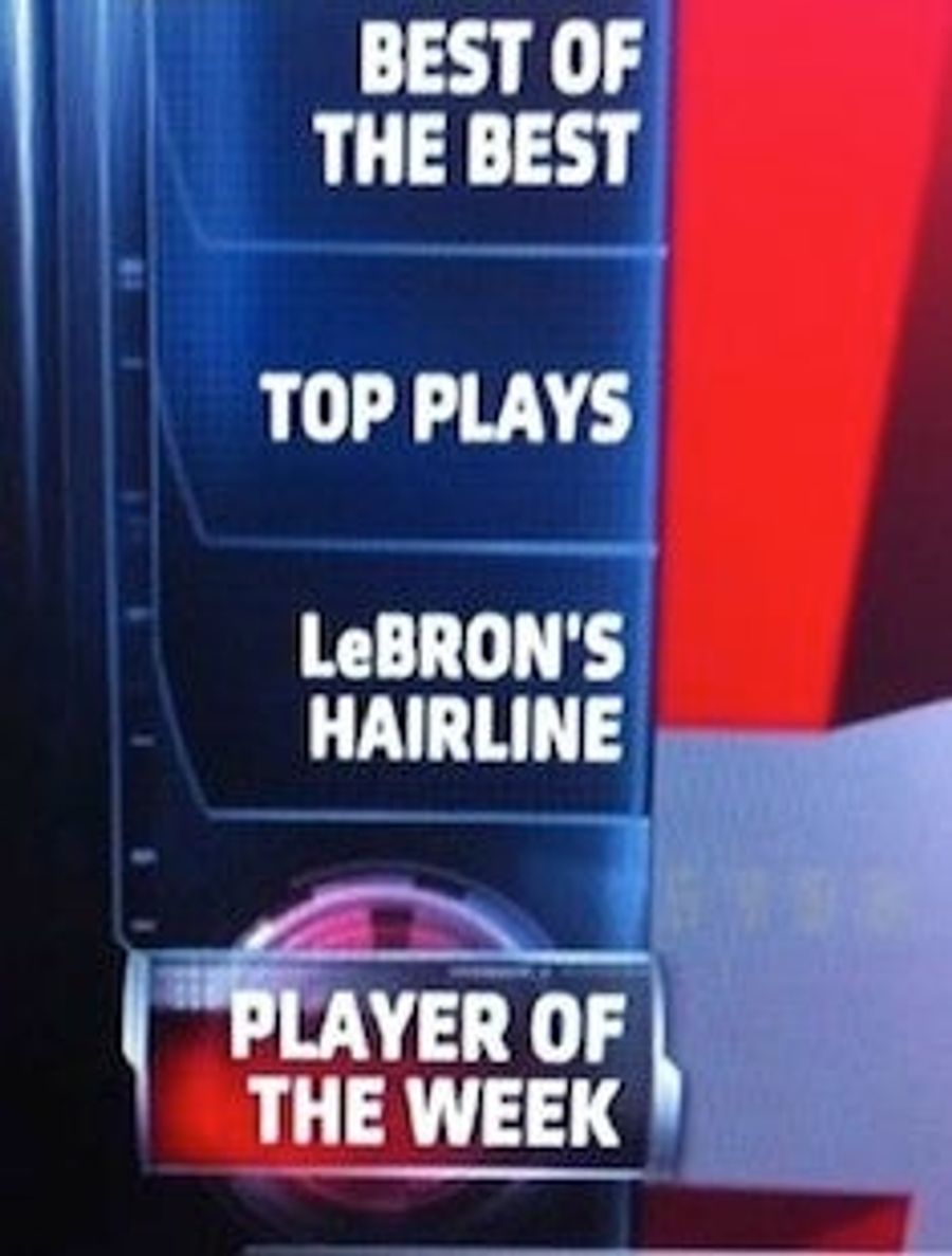 Next On <i>SportsCenter</i>: LeBron's Nightmarish Hairline