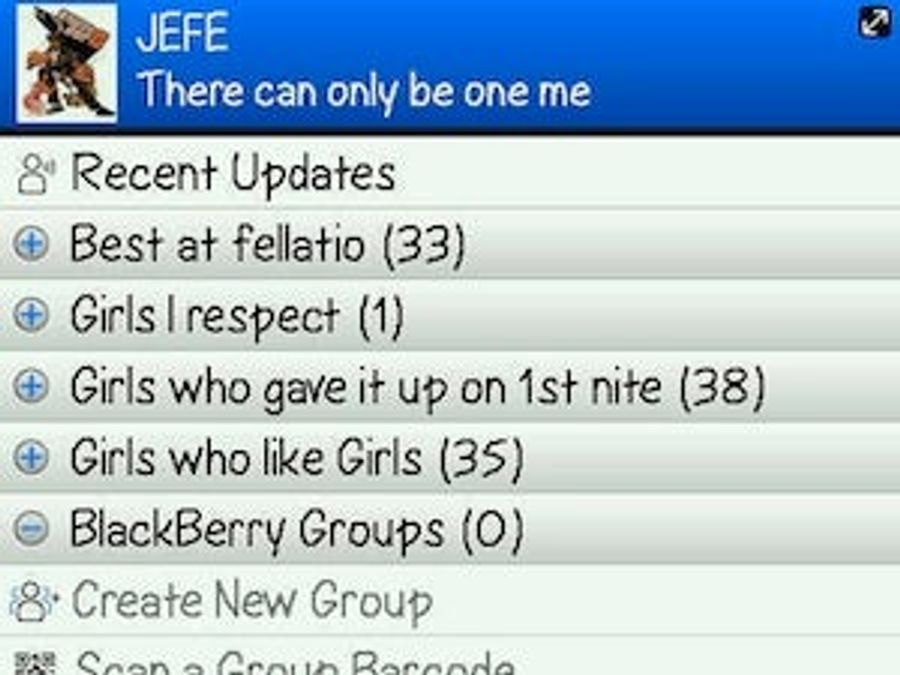 Gilbert Arenas Has A Special BlackBerry Messenger Category For &quot;Best At Fellatio&quot;