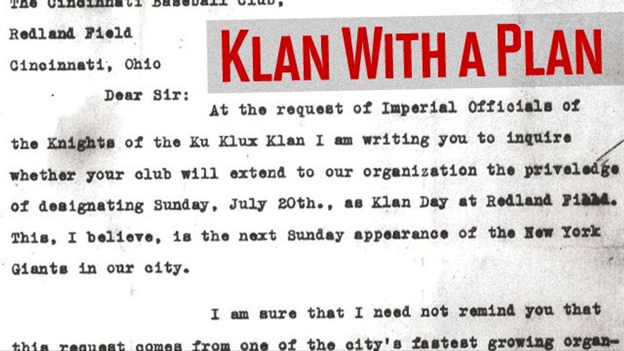 The Time The KKK Politely Asked For A "Klan Day" At The Reds' Ballpark