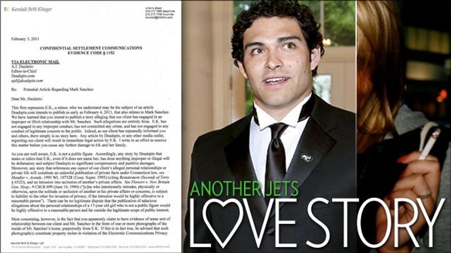 Mark Sanchez's 17-Year-Old Lady Friend Has Found A Lawyer