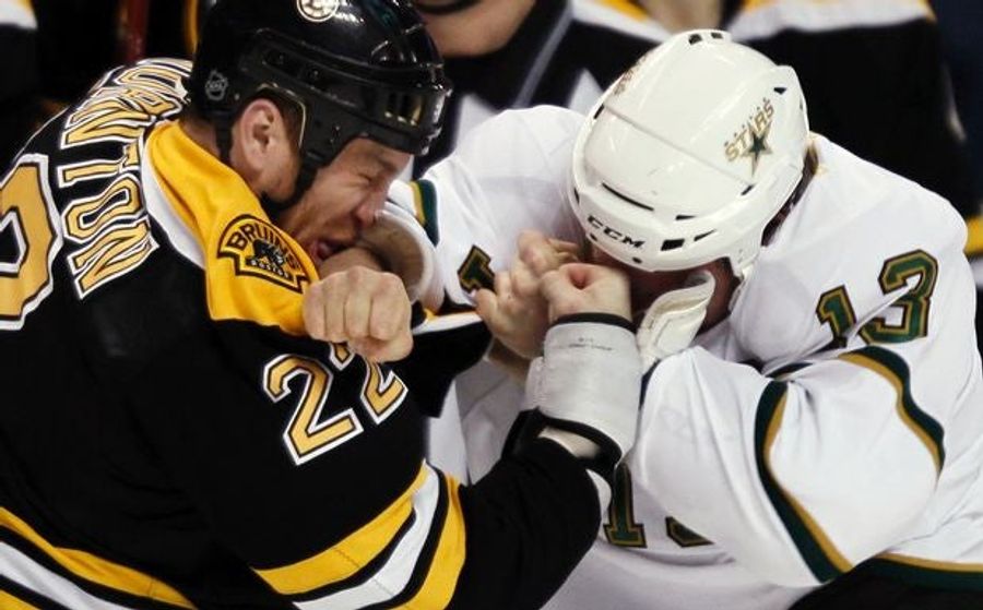 There Were Three Fights In The First Four Seconds Of An NHL Game Tonight