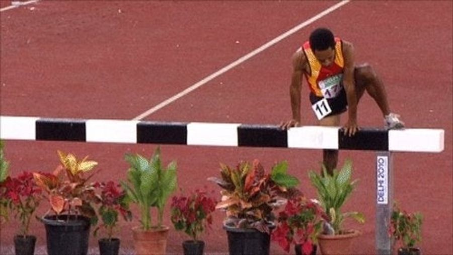 Tiny Athlete Disqualified Over Stepstool