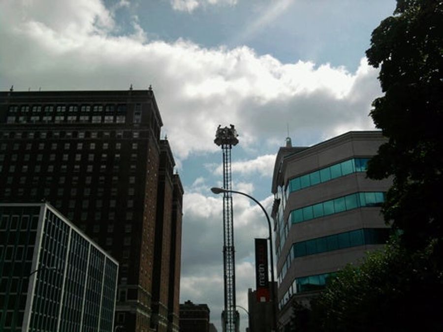 Breaking: Patrick Kane, Stanley Cup Stuck Atop A Ladder Truck In Downtown Buffalo