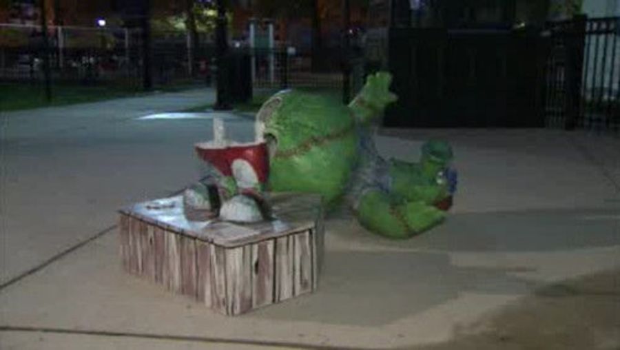 Phillie Phanatic Immortalized As Art, Promptly Vandalized