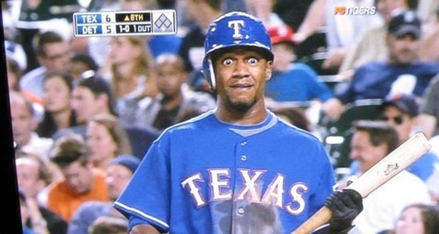 Someone Just Told Julio Borbon He Has To Spend 14 Innings In Detroit
