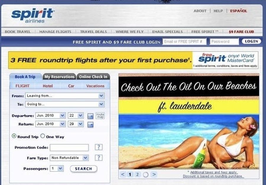 Spirit Airlines Graduates From Hornball Puns About Oral Sex To Hornball Puns About Catastrophic Oil Spills