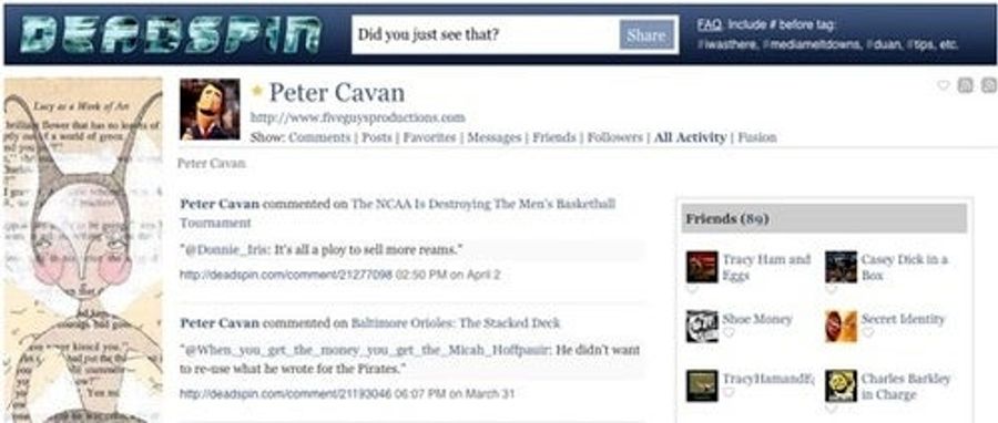 Fameballs, Footballs on Commenter's Fusion Site