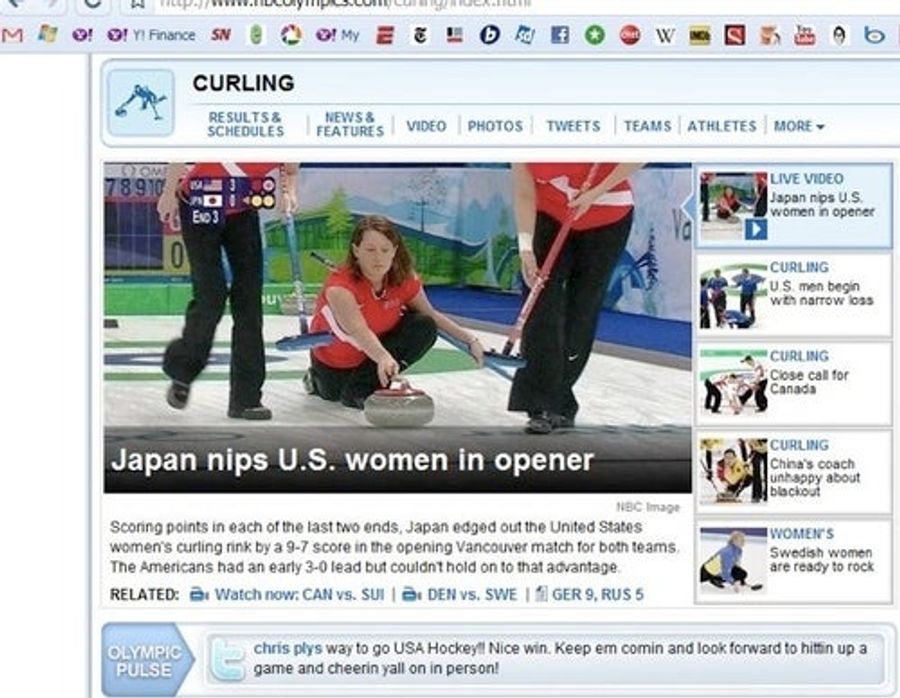 NBCOlympics.com&#39;s Headline For Japan&#39;s Win Over U.S. In Curling