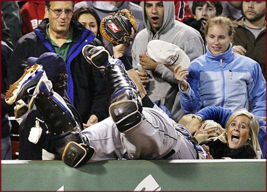 Rod Barajas Goes...Down
