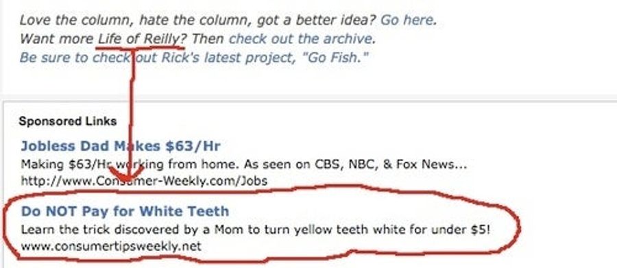 Contextual Advertising Knows Rick Reilly®'s Mind