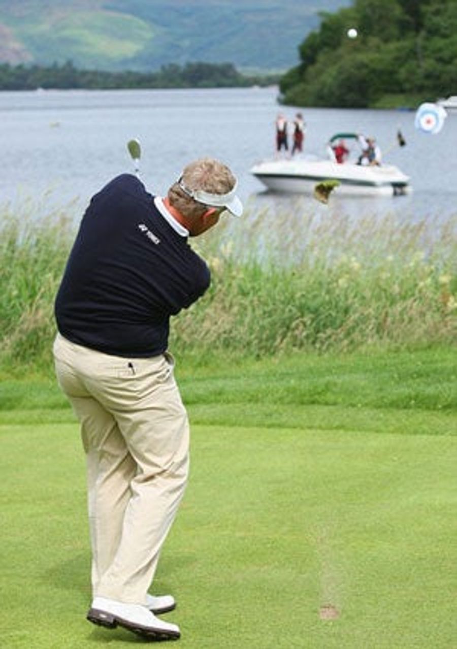Brave Colin Montgomerie Takes Shots at Pirates