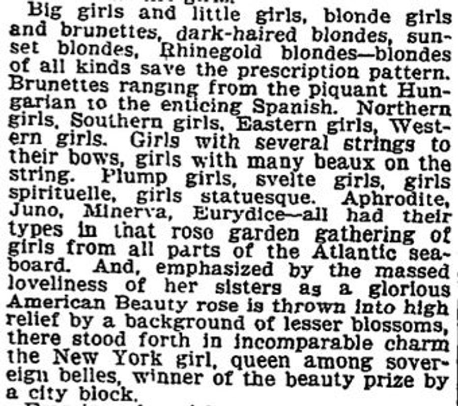 The Plump, Svelte, Spirituelle And Statuesque Girls In Their Summer Dresses