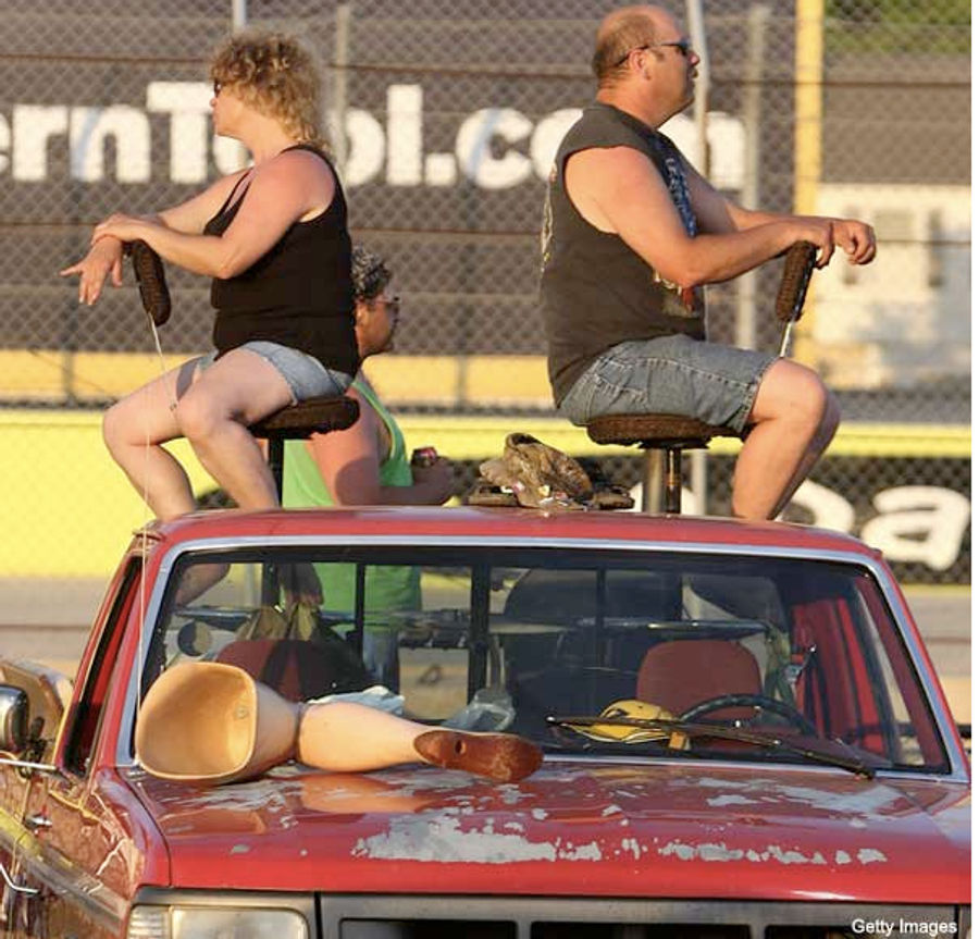 I've Always Said To Get The Full NASCAR Experience, You Need To Bring An Extra Fake Leg