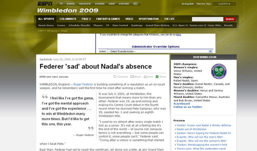 Wimbledon 2009 Is Very, Very Tape-Delayed