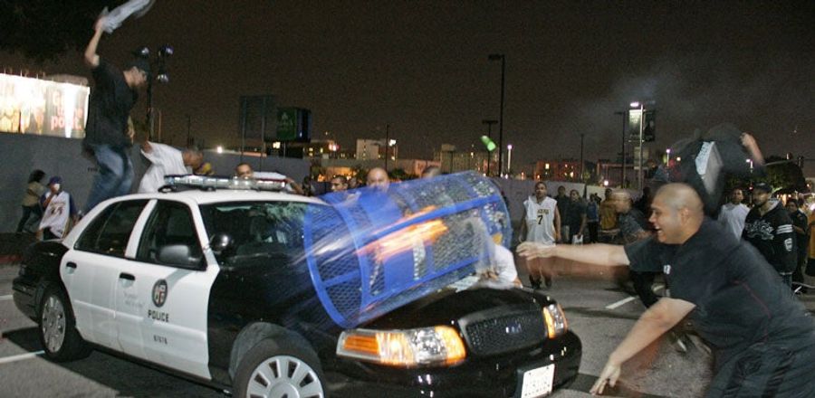 Laker Riots Go Off Without A Hitch
