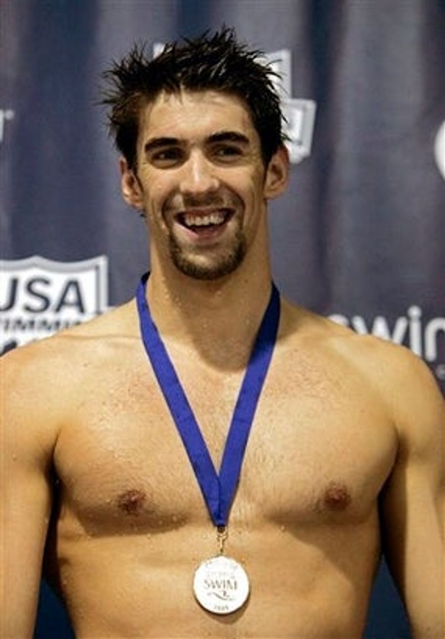 Michael Phelps Wins First Two Races in Return, Has a Goatee