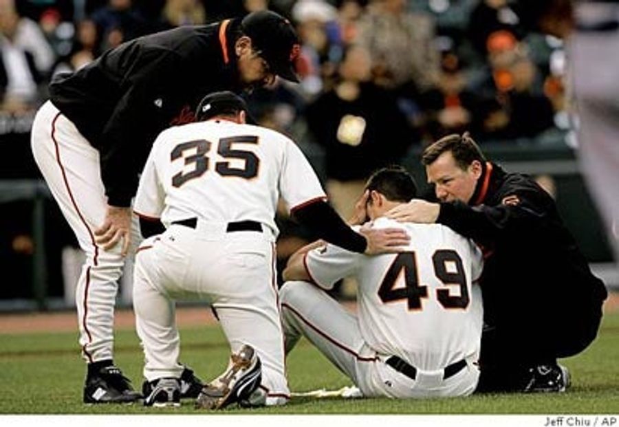 A Most Distressing Video: Joe Martinez Takes Line Drive Off The Head