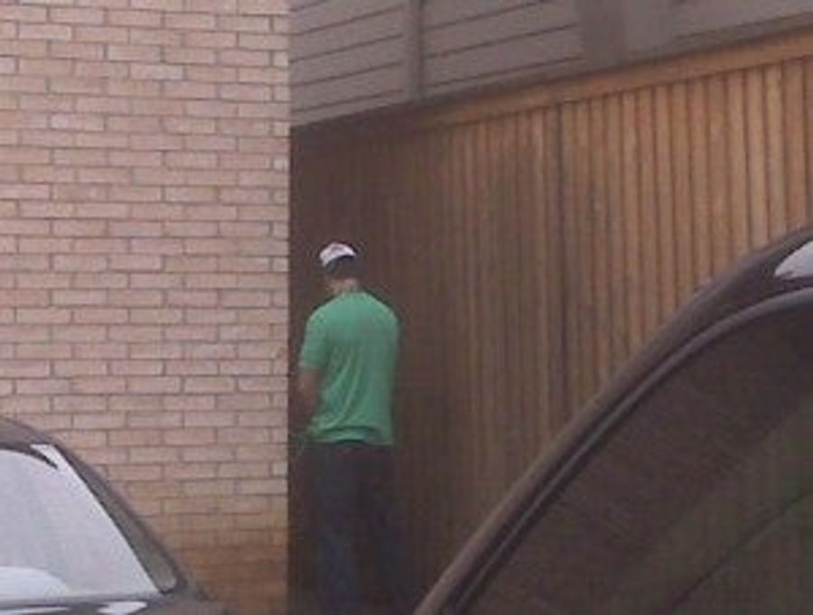 Here's Rhett Bomar Pissing In An Alley