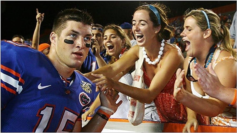 And It's Tim Tebow In The Lead...