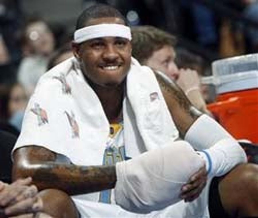 Medic! More Bandages! Melo Goes Down