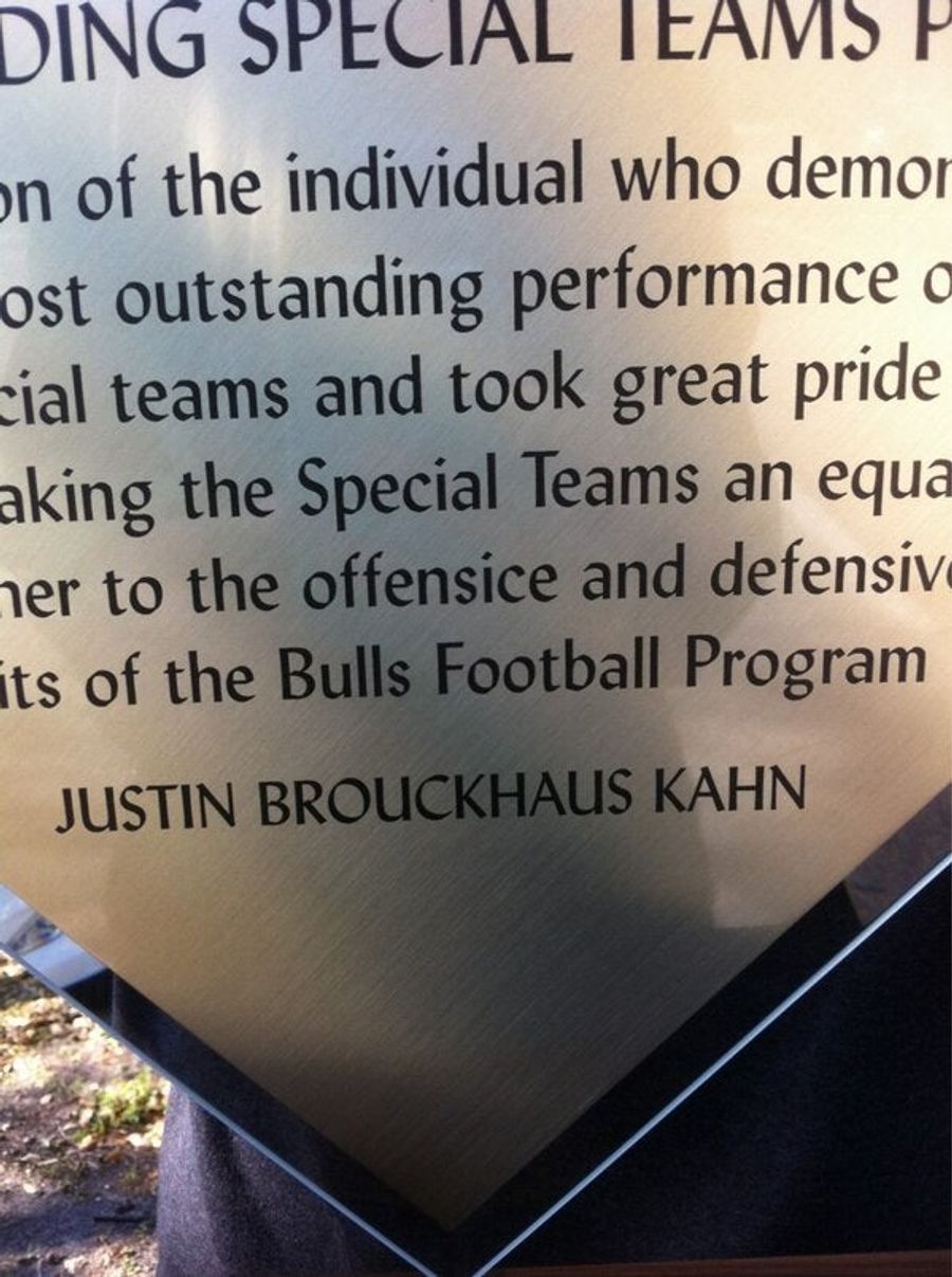 South Florida Gives Punter Special Teams Award Riddled With Spelling Errors, Including Punter&#39;s Last Name