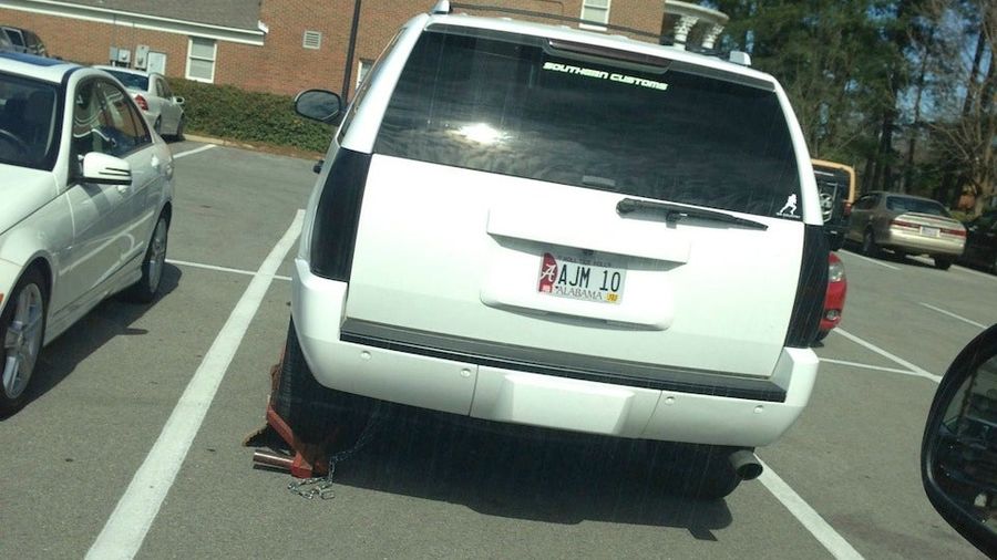 It&#39;s A Long Offseason. Here&#39;s A.J. McCarron&#39;s Car With A Boot On It.
