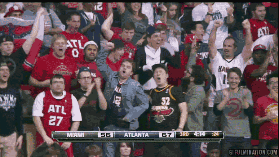 This Hawks Bro Is So Amped He Can Barely Move