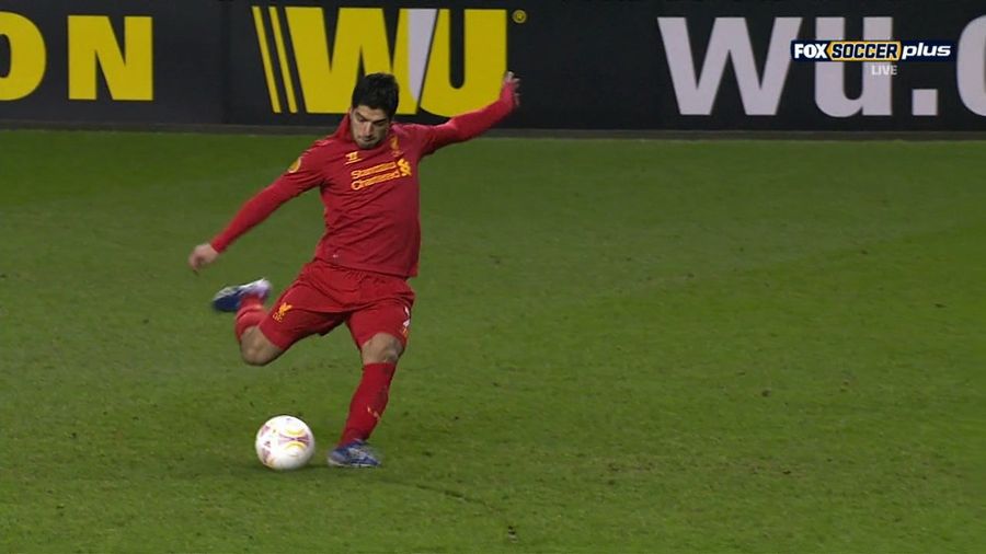 Luis Suárez&#39;s Free-Kick Goal To Put Liverpool Up 3-1 Was Absolutely World Class