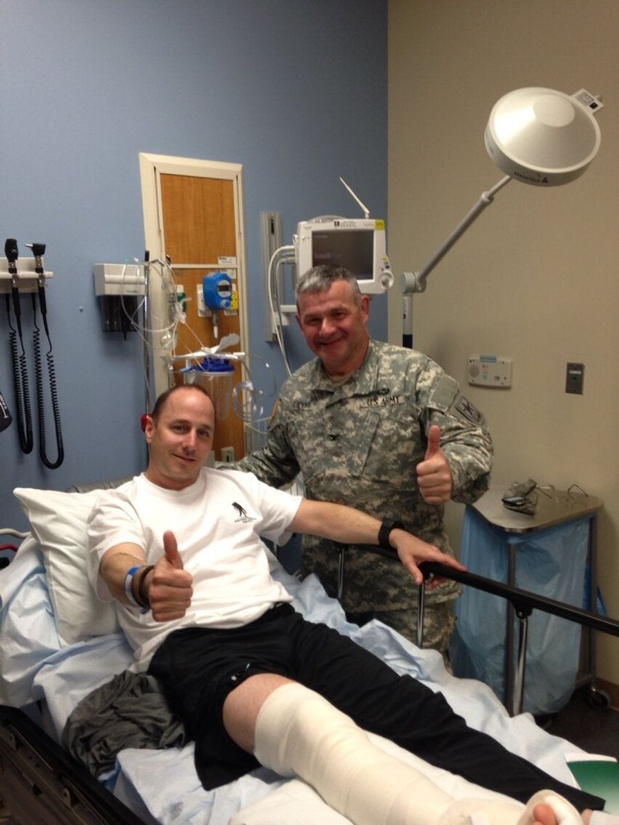 Brian Cashman Looks Pretty Chill For A Guy Who Just Had Ankle Surgery
