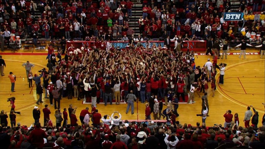 Nebraska Stormed The Court After Beating Unranked Minnesota