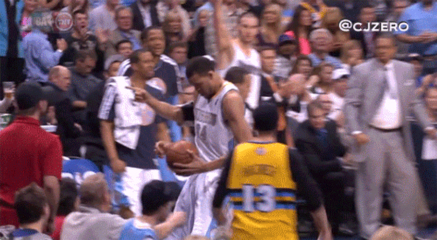 JaVale McGee Blocks Shot, Pretends To Sign Ball