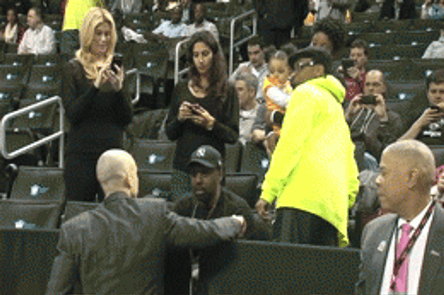 Here Is A GIF Of A Vigorous Handshake Between Shaka Smart And Spike Lee