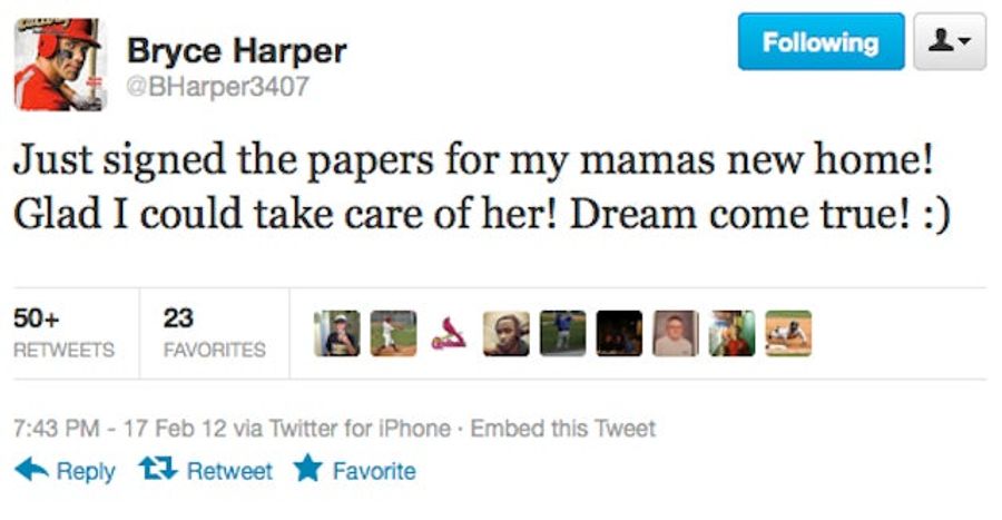 Bryce Harper Bought His Mama A House