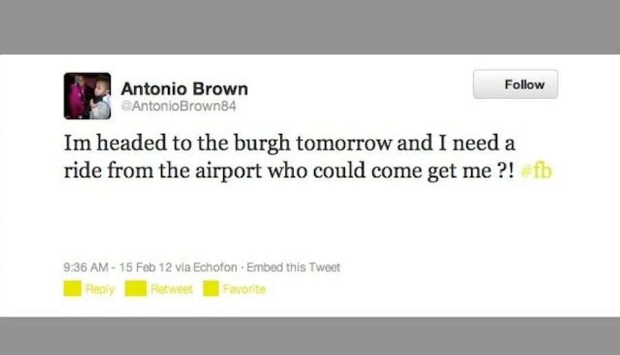Won&#39;t Someone In Pittsburgh Give Antonio Brown A Ride From The Airport Tomorrow?