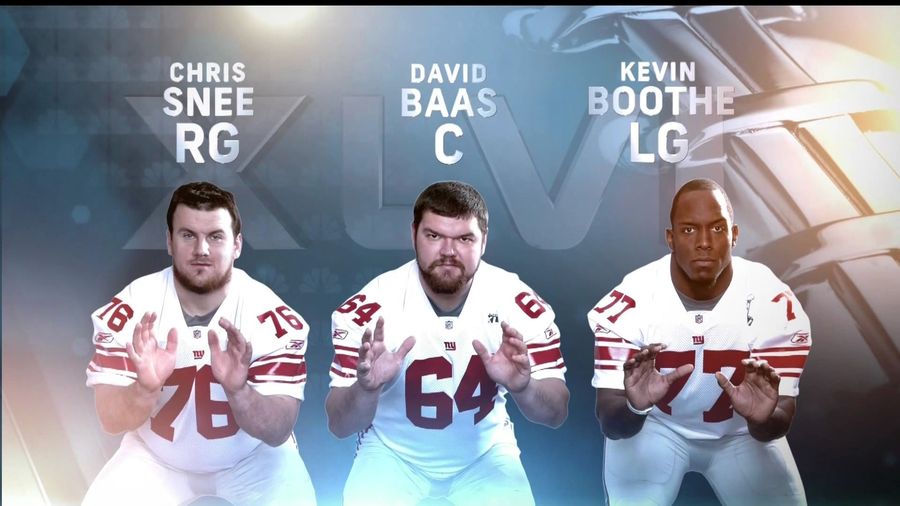 NBC's Graphics For The Giants Offensive Linemen Make Them Look Like Sex Offenders