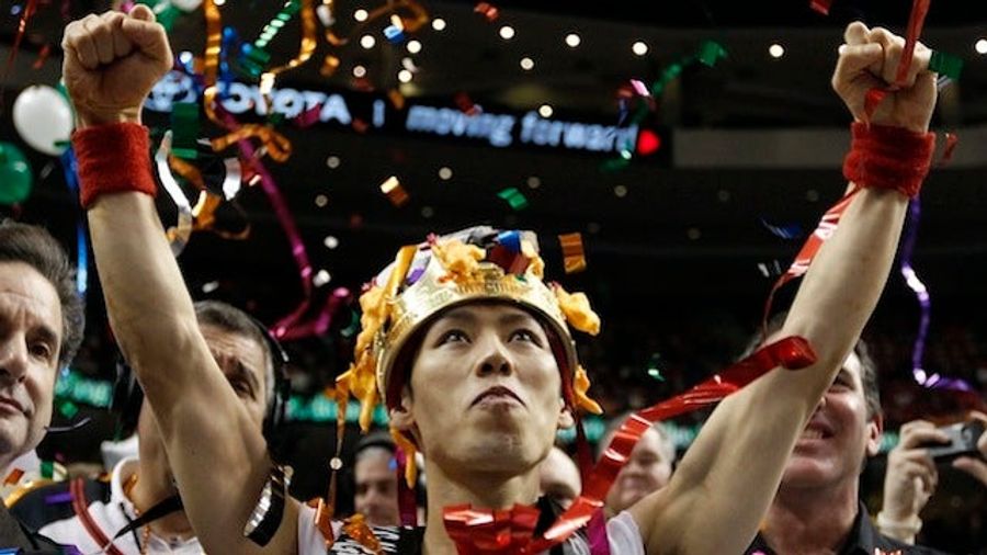 Kobayashi Almost Pukes, Smiles At The Cameras, Obliterates Wing Bowl Record