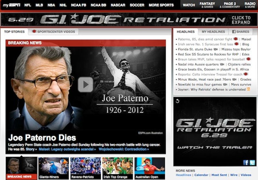 Mishaps In Online Advertising: The Joe Paterno Edition