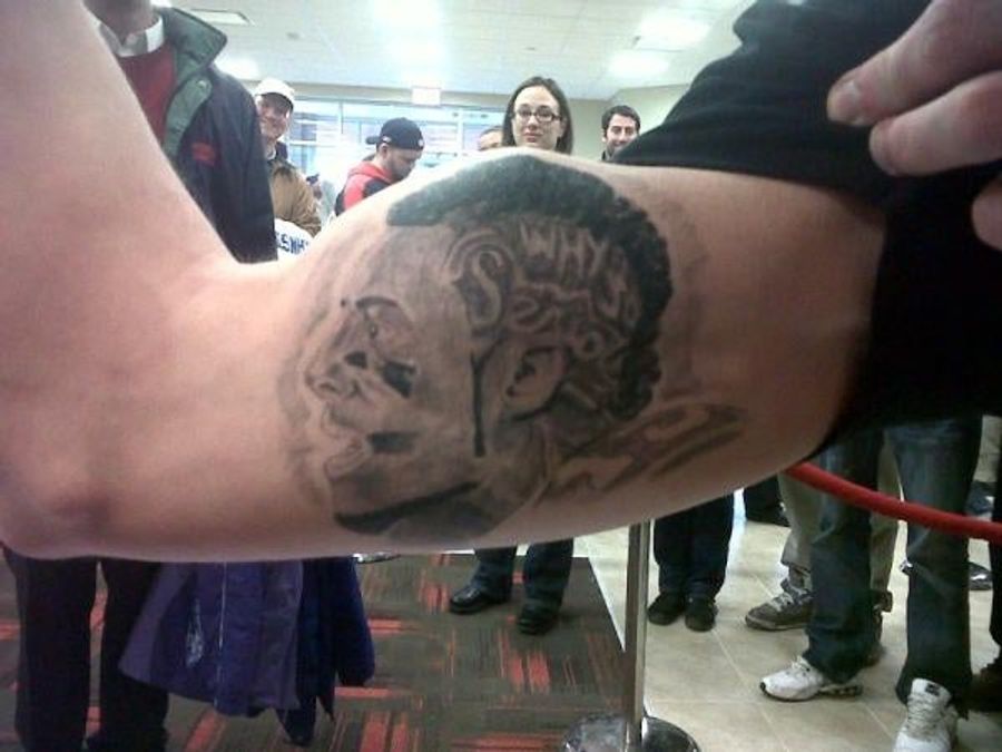 Some Guy Got A Giant Tattoo Of Stevie Johnson's Head On His Arm