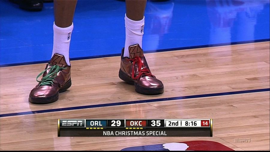 Kevin Durant's Christmas Kicks Are The Color Of Money, If That Money Is Pennies