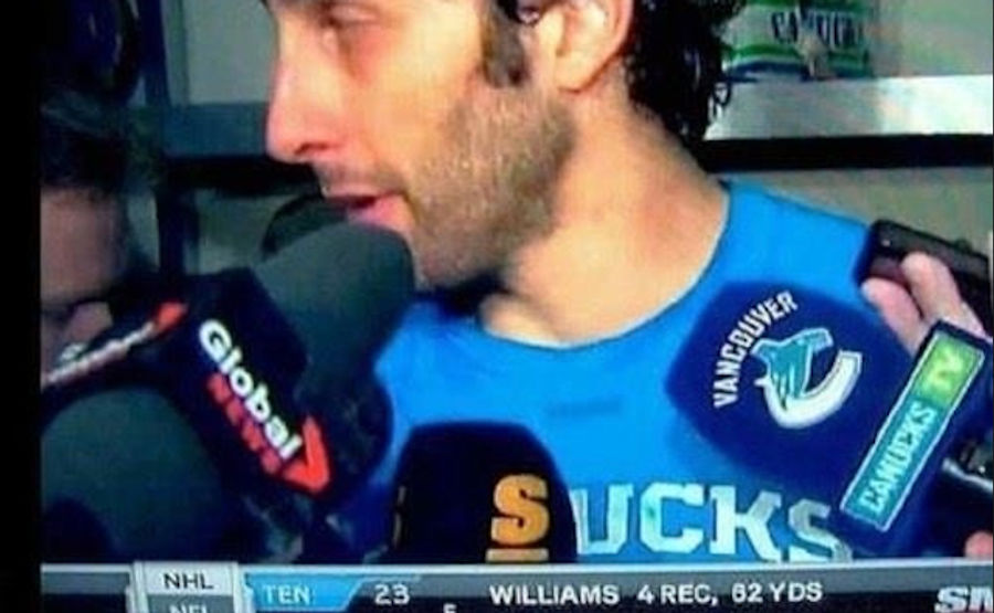 Roberto Luongo Falls Victim To Shootout Loss, Unfortunate Microphone Placement