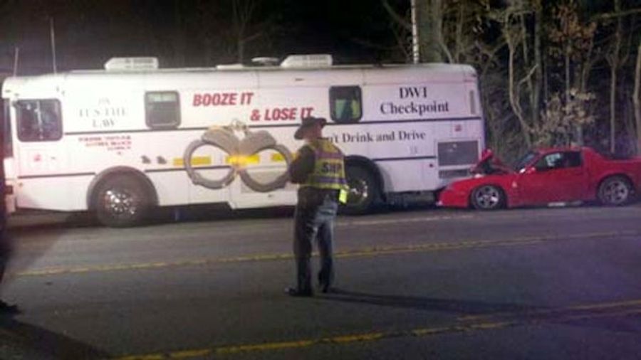Bro Charged With DWI After Crashing Muscle Car Into "Booze It And Lose It" Police Command Center
