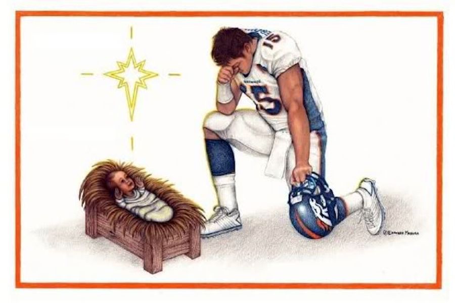 For Unto You Is Born This Day In The City Of Denver A Savior, Which Is Tim Tebow (Expedited Shipping Available)