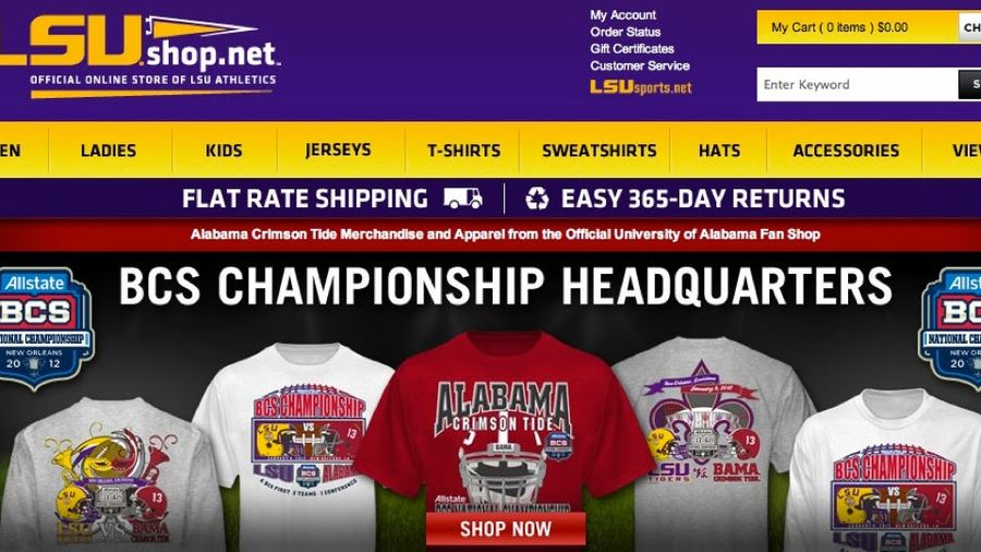 LSU&#39;s Official Online Store Has Been Hacked To Display Alabama Merchandise [UPDATE: Just A Glitch!]