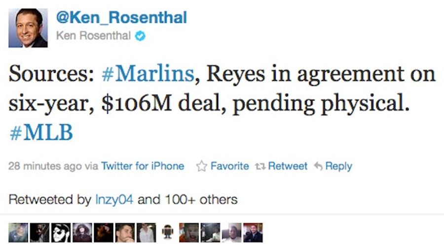 Ken Rosenthal: Jose Reyes And Marlins Agree On $106M Deal